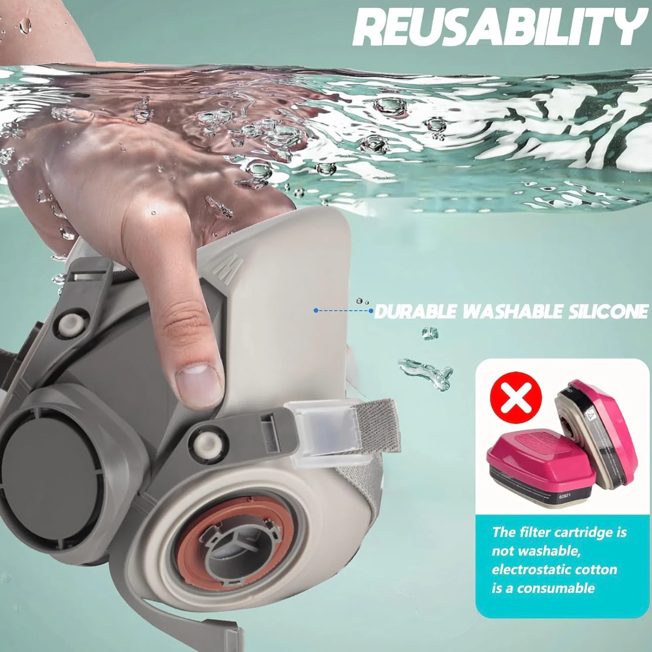 Respirator Mask with Filters - Image 3