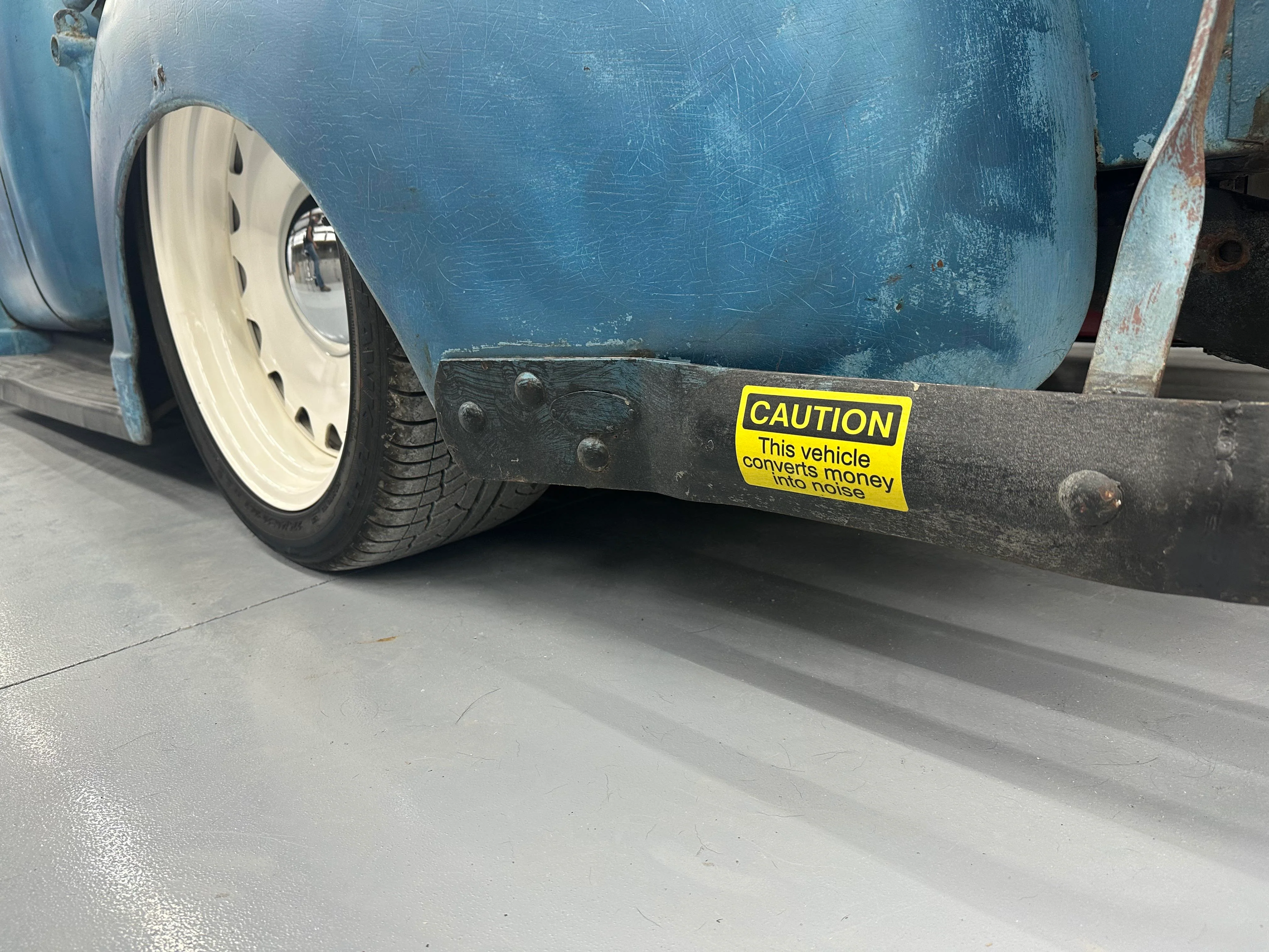 This vehicle coverts money into noise -Sticker - Image 2