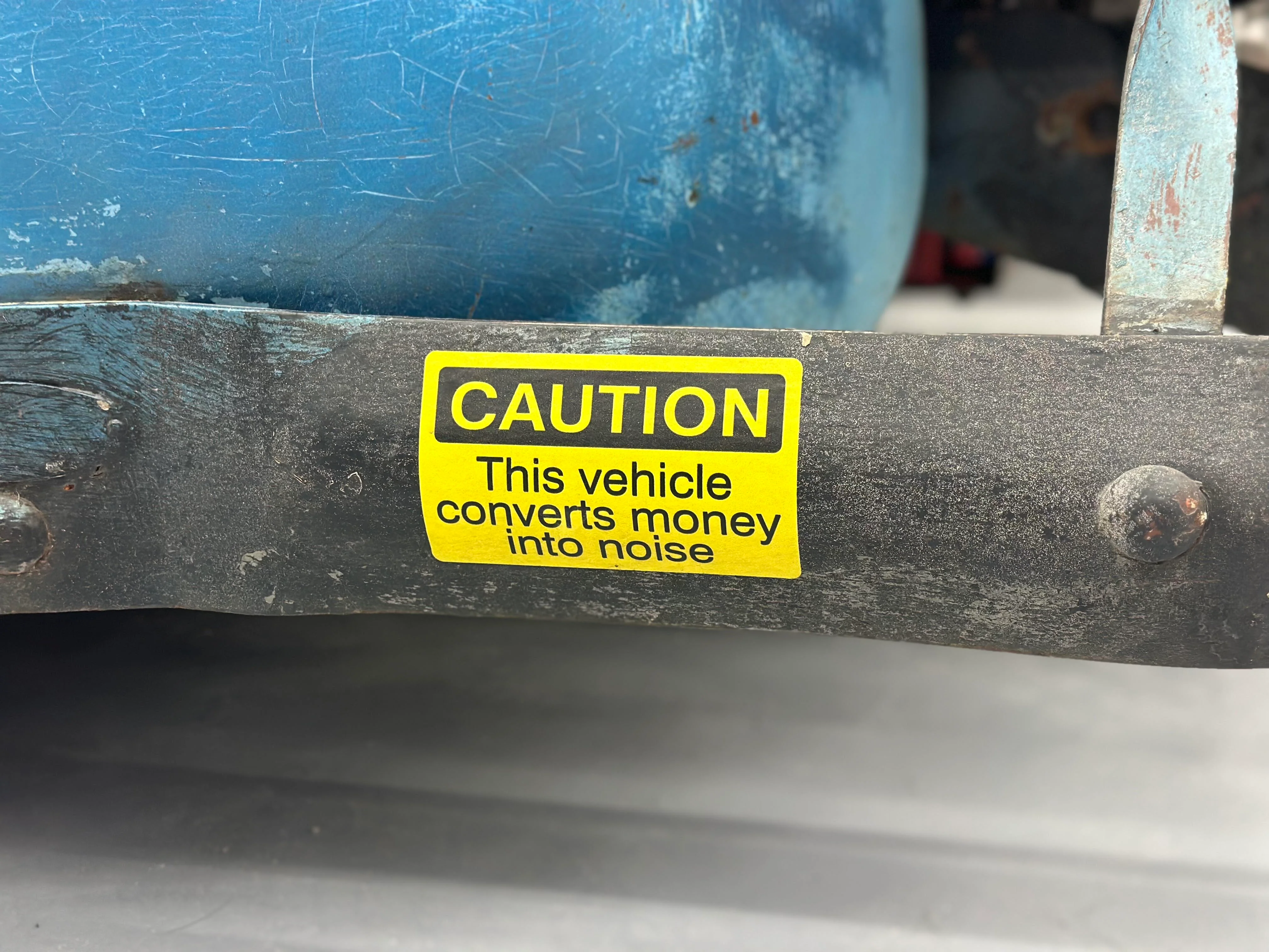 This vehicle coverts money into noise -Sticker - Image 3
