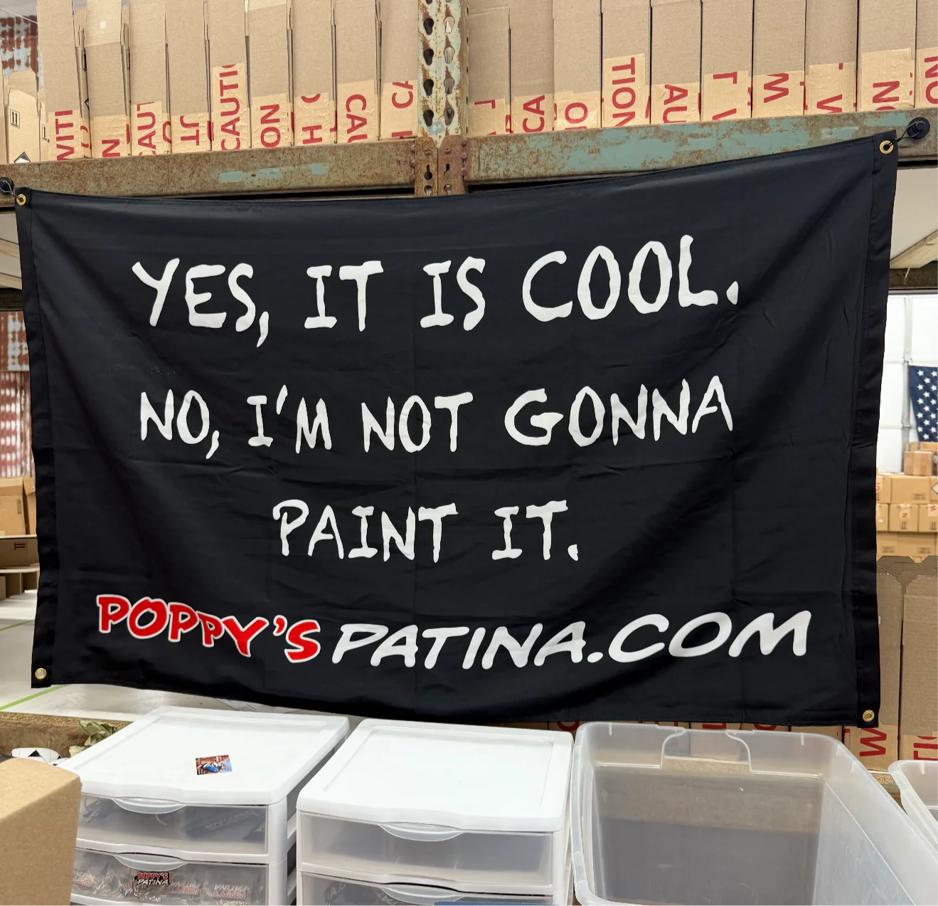 “Yes, It Is Cool” Double-Sided Shop Flag